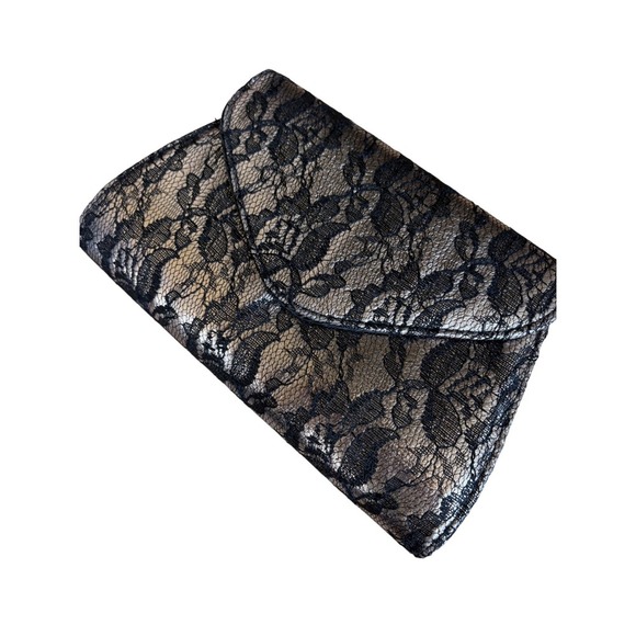 Neiman Marcus Lace Overlay Evening Clutch Bag Prom‎ Party Special Occasion - Picture 2 of 7